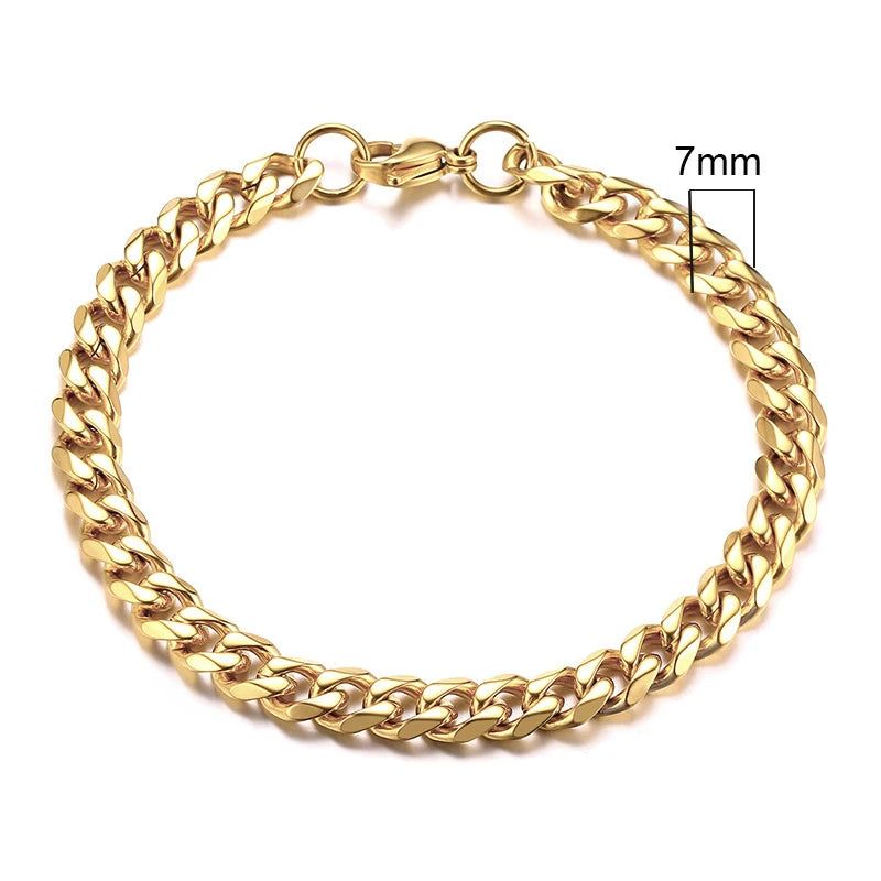 9MM AND 11MM STAINLESS STEEL BRACELET