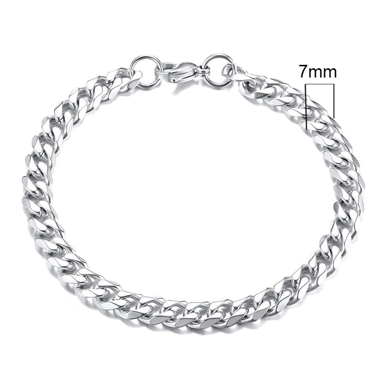 9MM AND 11MM STAINLESS STEEL BRACELET