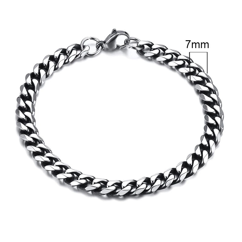9MM AND 11MM STAINLESS STEEL BRACELET