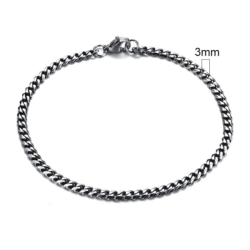 9MM AND 11MM STAINLESS STEEL BRACELET
