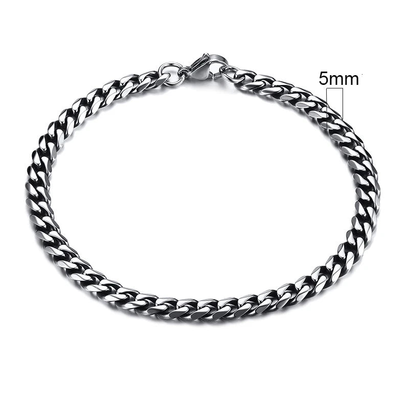 9MM AND 11MM STAINLESS STEEL BRACELET