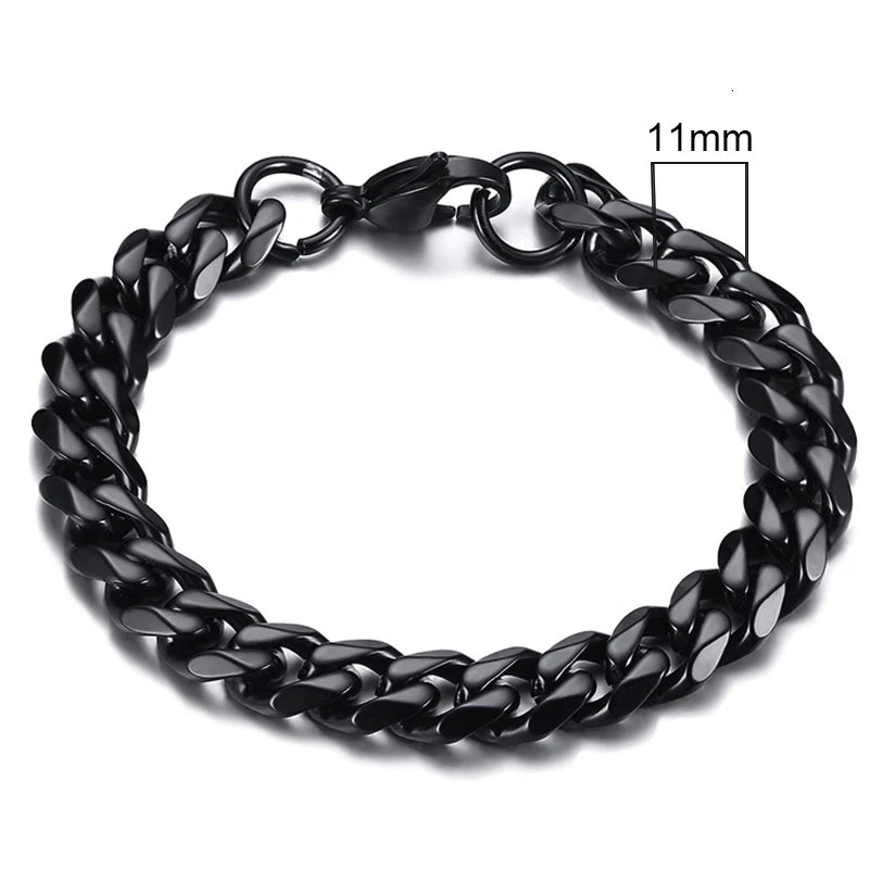 9MM AND 11MM STAINLESS STEEL BRACELET