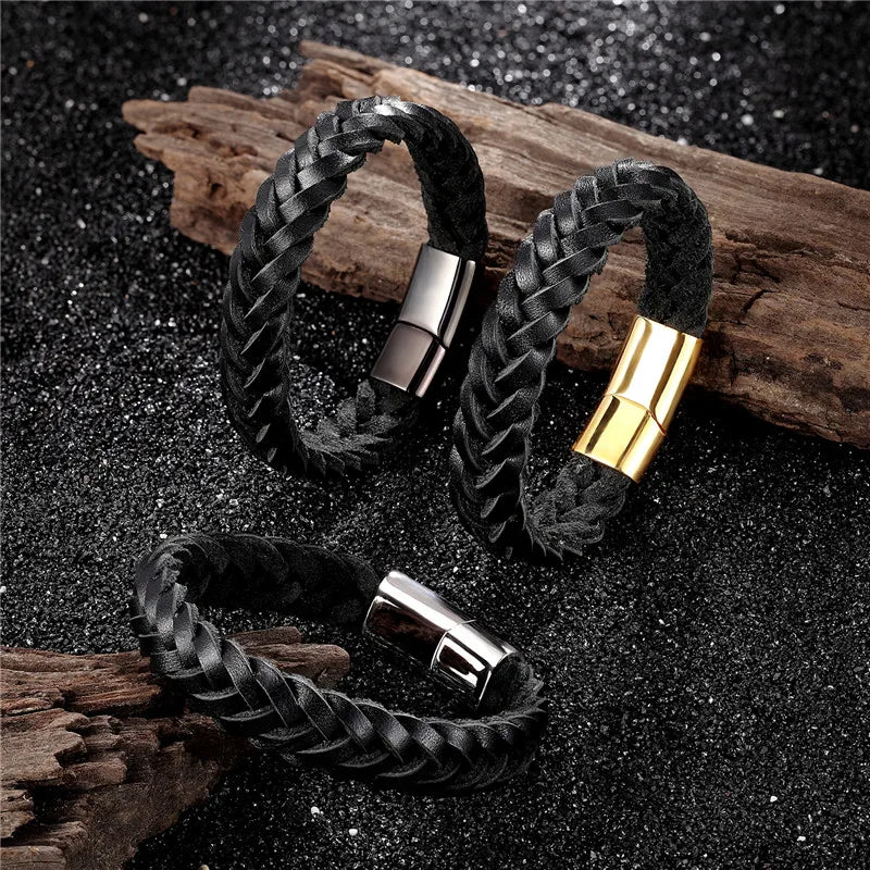 BRAIDED LEATHER BRACELET