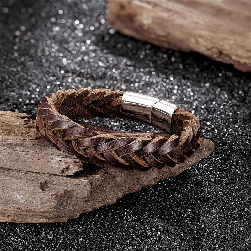 BRAIDED LEATHER BRACELET