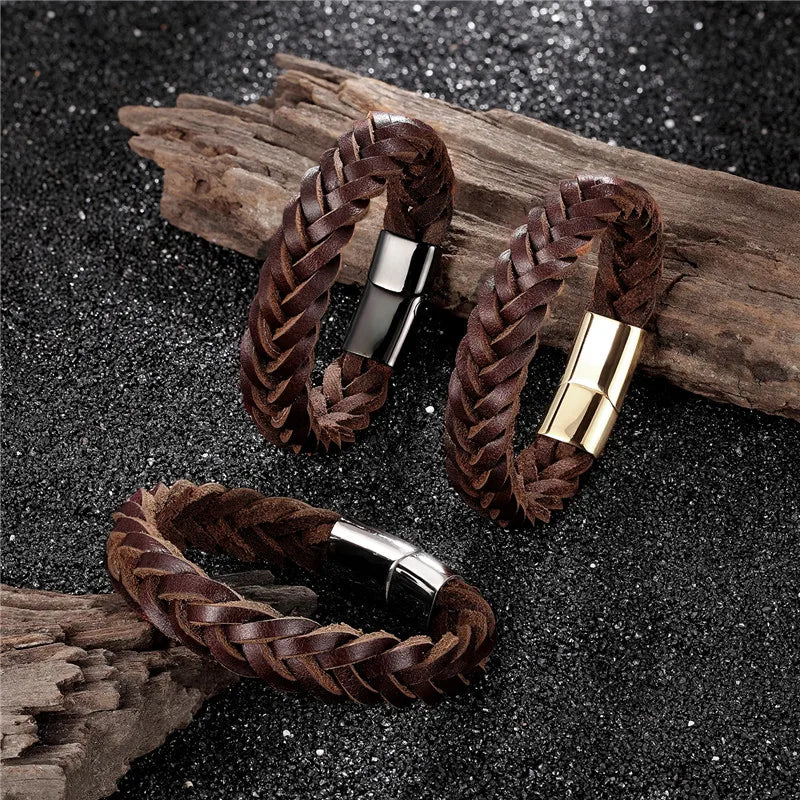 BRAIDED LEATHER BRACELET