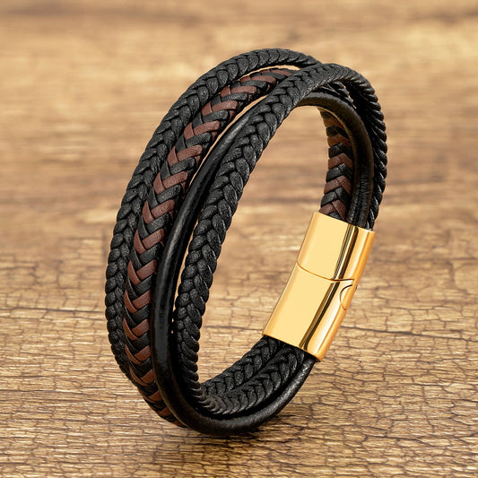 MEN'S BRAIDED LEATHER BRACELET