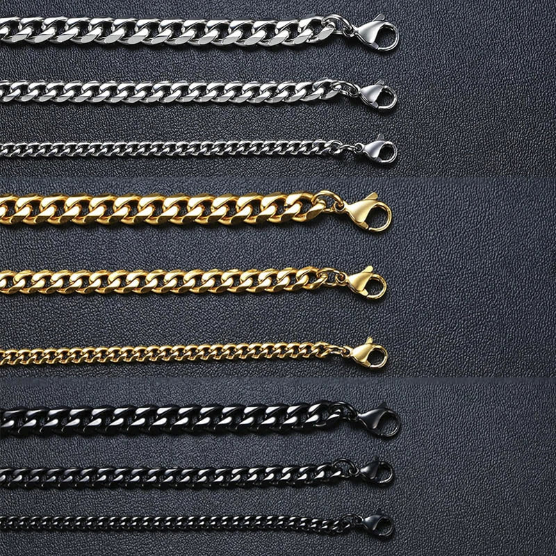 9MM AND 11MM STAINLESS STEEL BRACELET