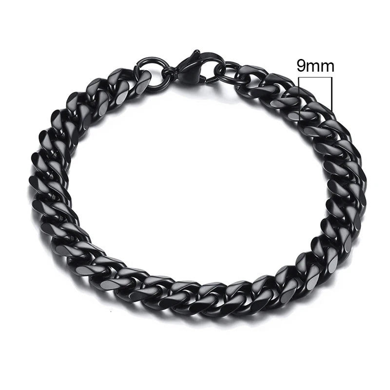 9MM AND 11MM STAINLESS STEEL BRACELET