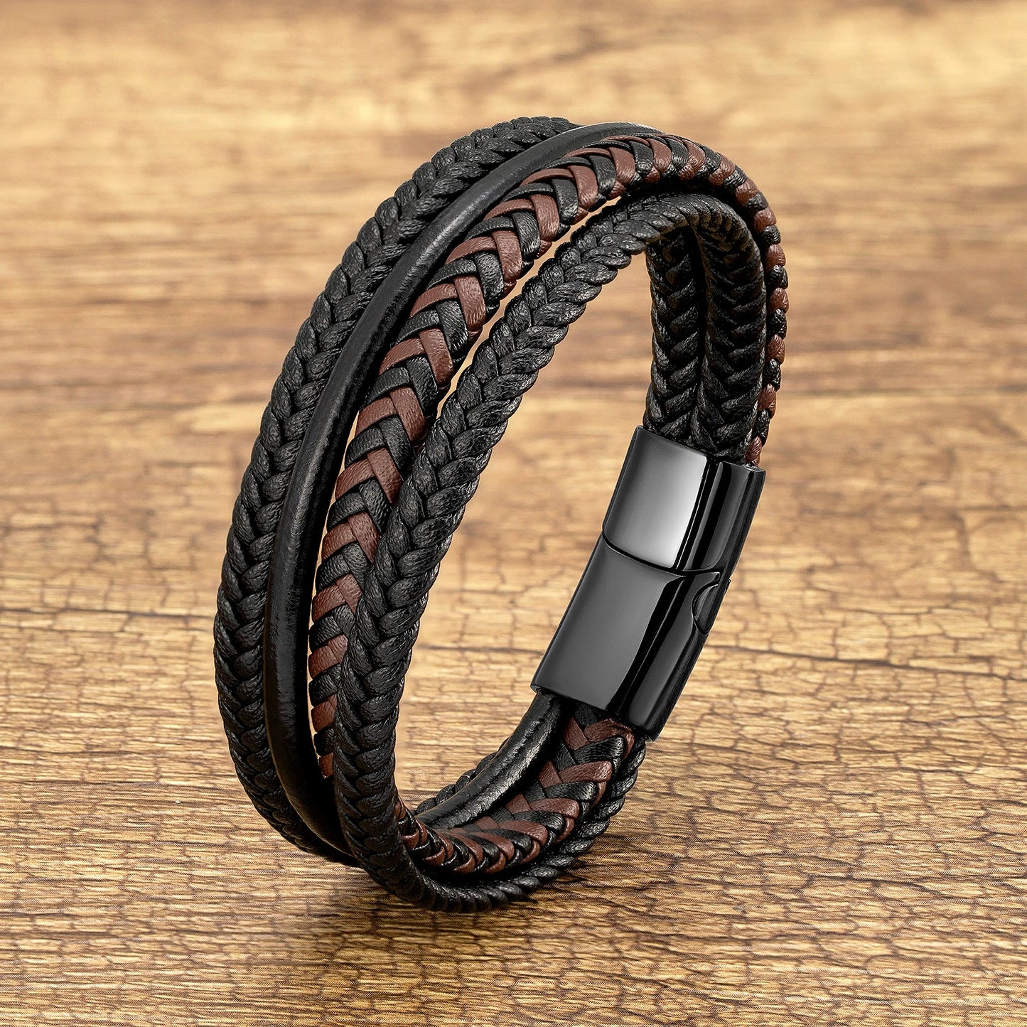 MEN'S BRAIDED LEATHER BRACELET