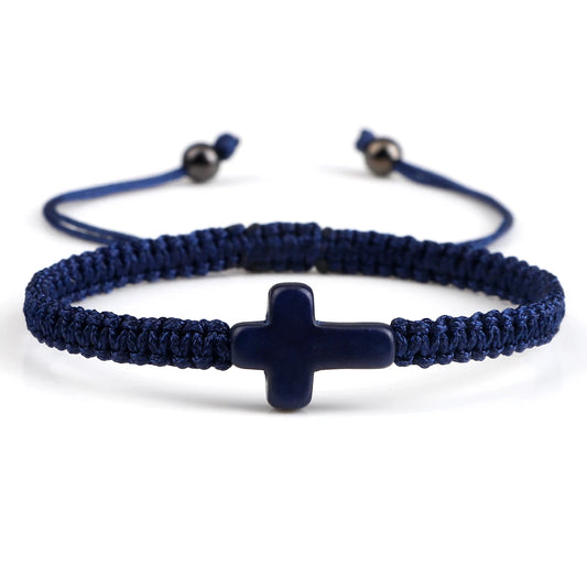 HANDWOVEN JESUS CROSS BRACELET FOR MEN AND WOMEN