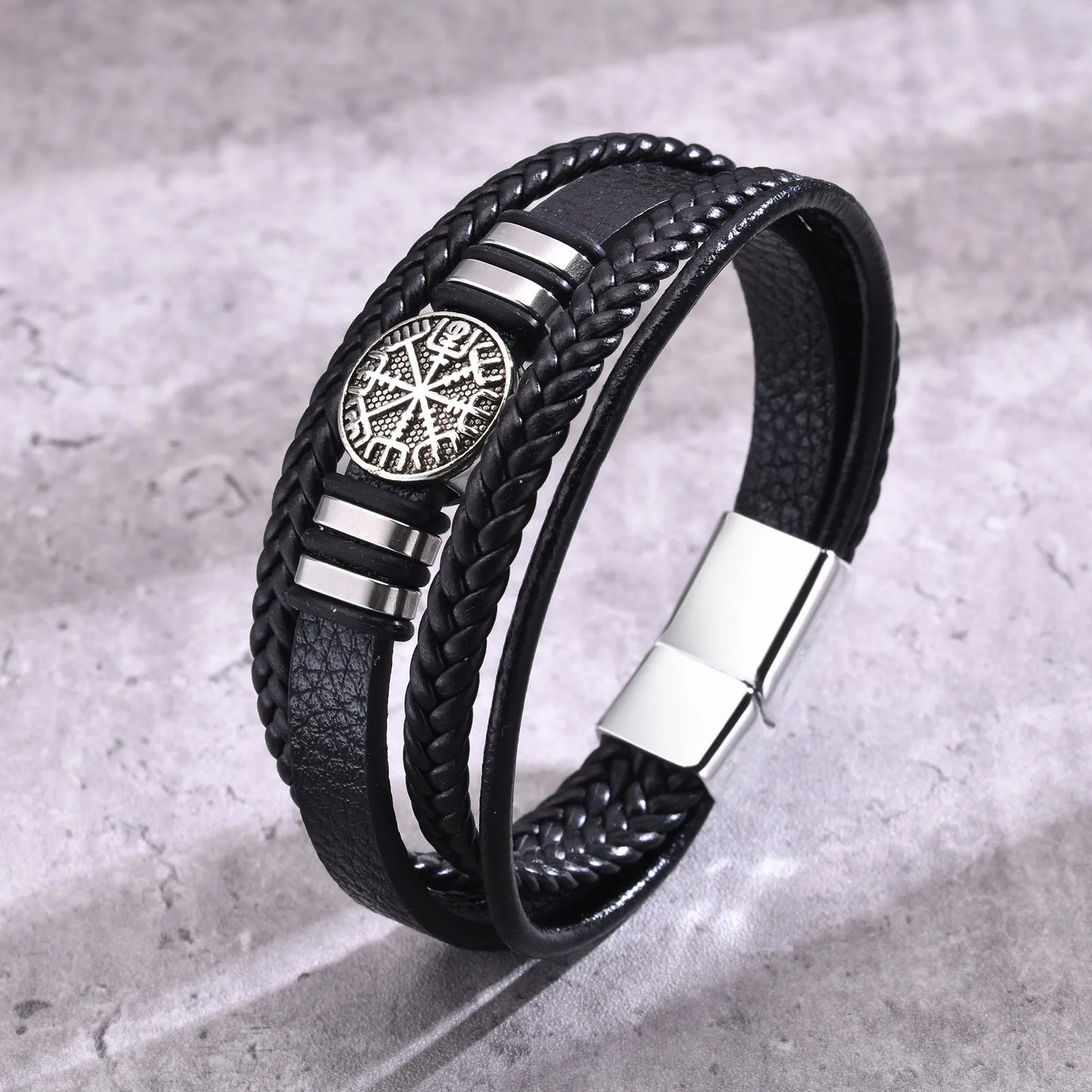NORSE VIKING LEATHER BRACELET