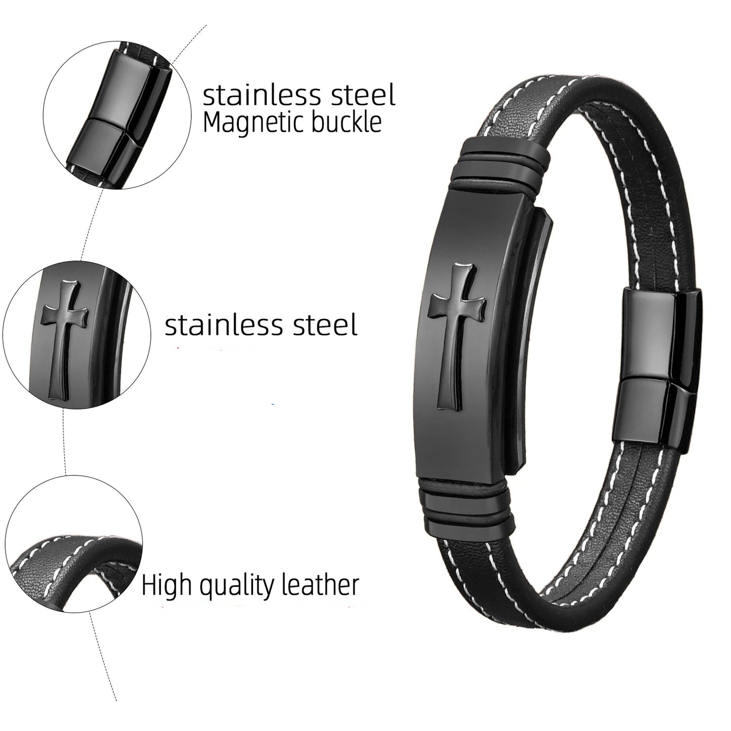 MEN'S BRACELET WITH CROSS