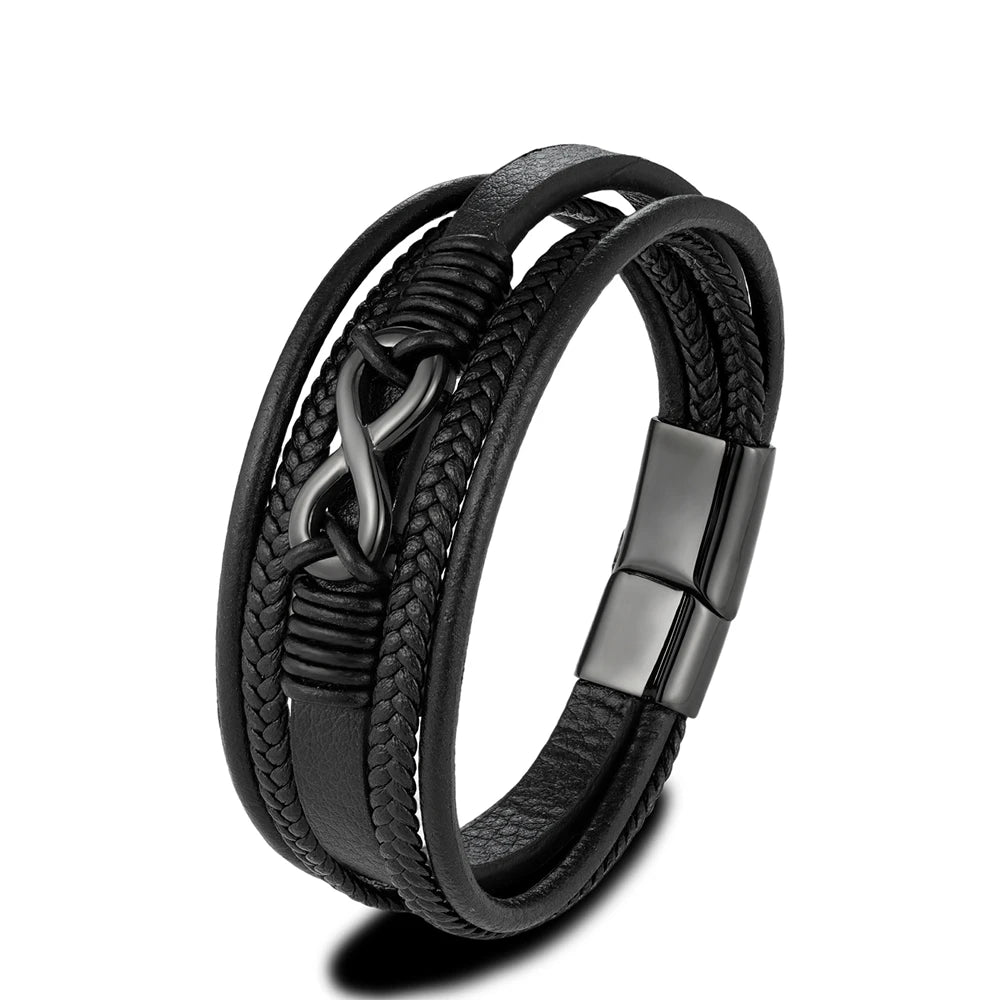 INFINITY LEATHER BRACELET