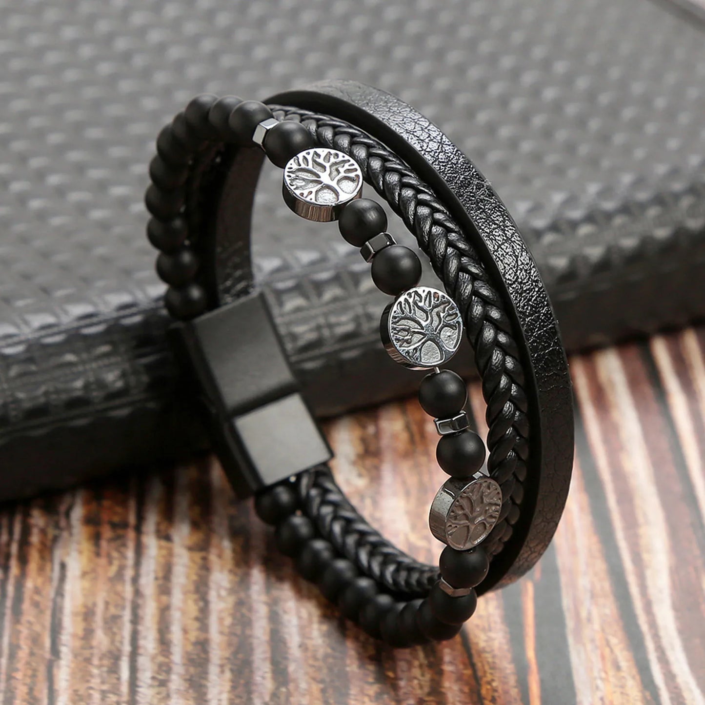 NORSE VIKING LEATHER BRACELET