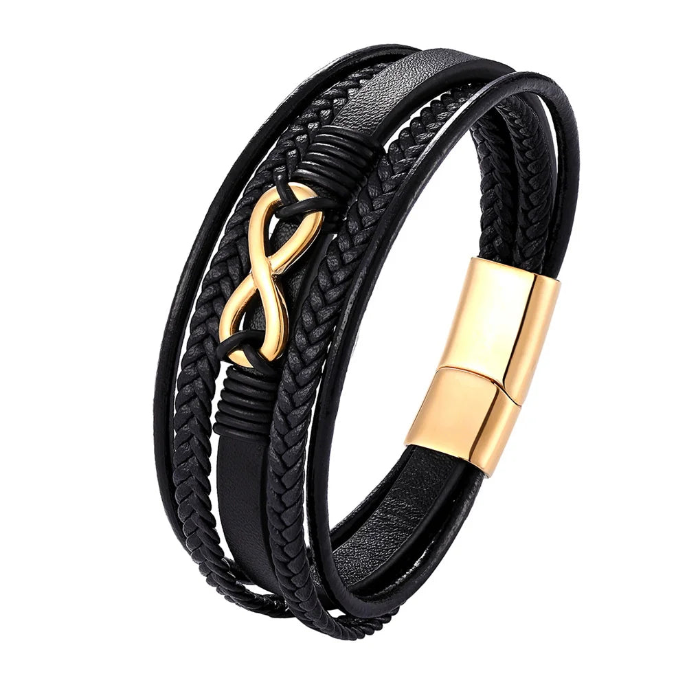 INFINITY LEATHER BRACELET