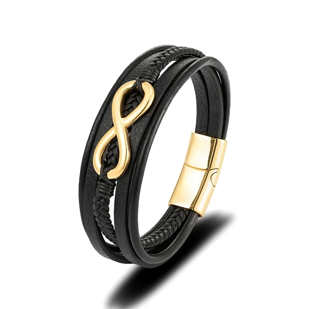 INFINITY LEATHER BRACELET