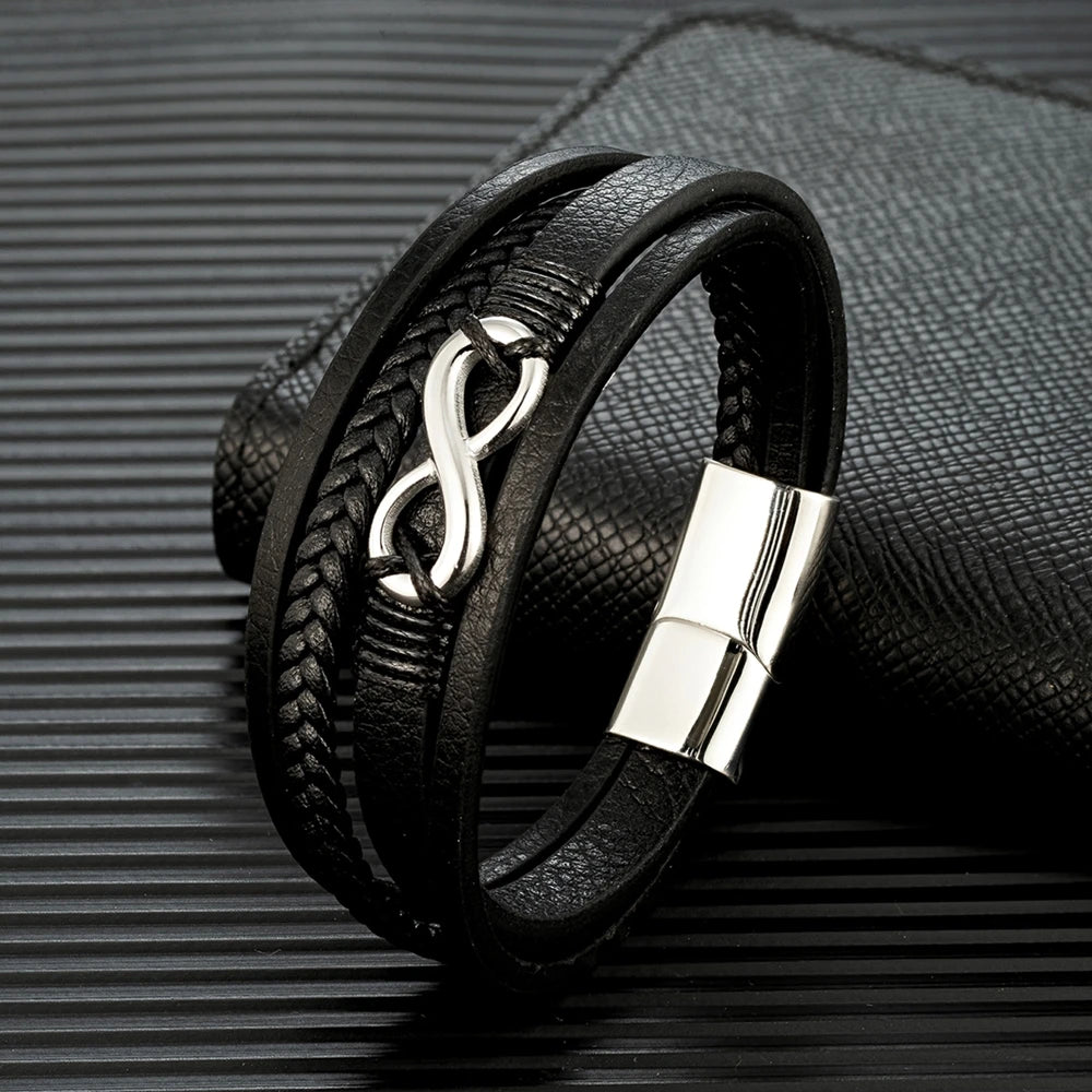INFINITY LEATHER BRACELET