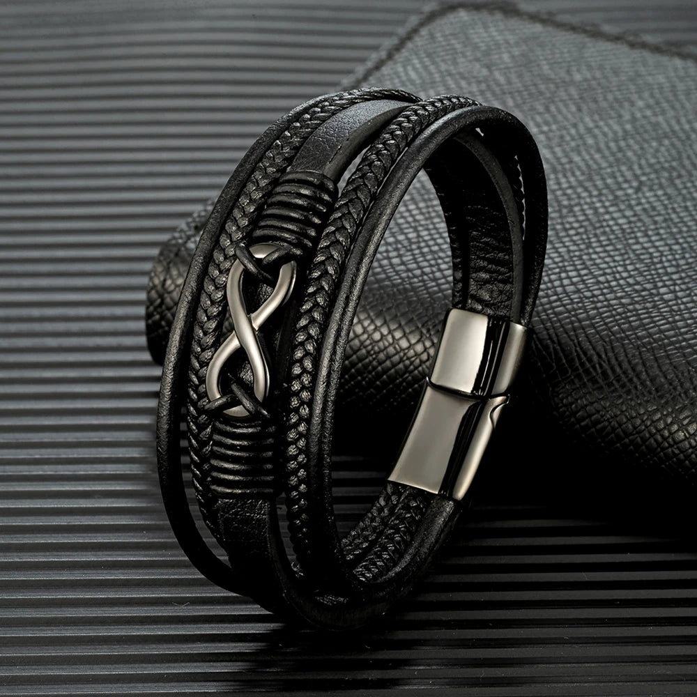 INFINITY LEATHER BRACELET