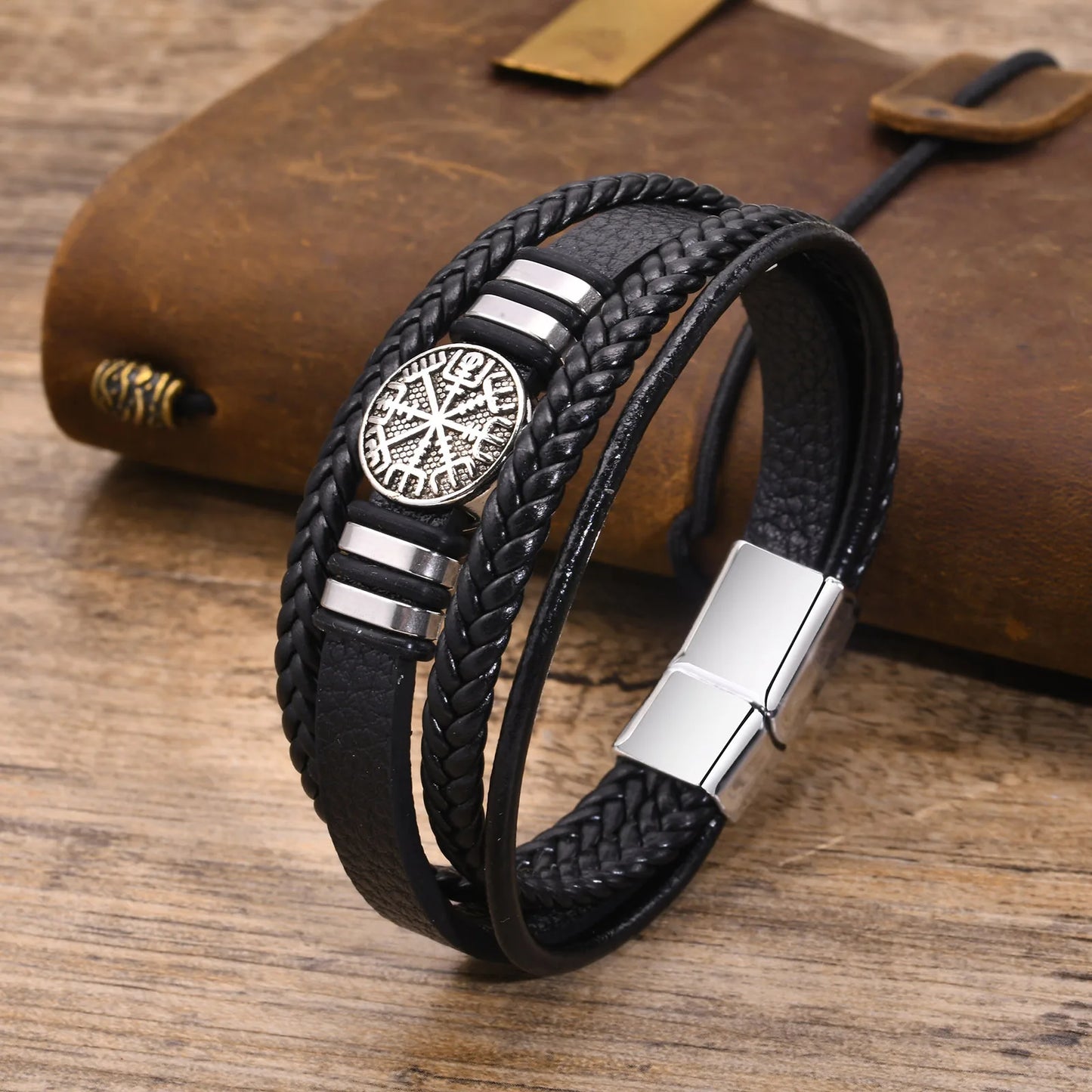 NORSE VIKING LEATHER BRACELET