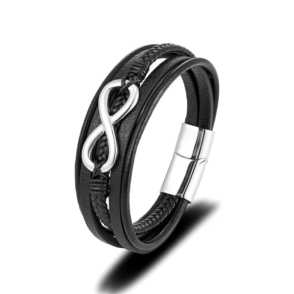 INFINITY LEATHER BRACELET