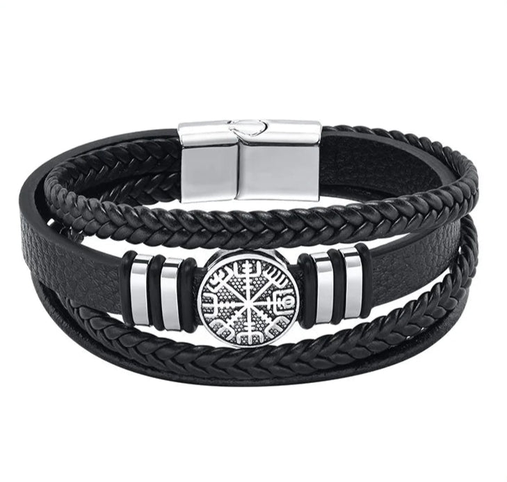 NORSE VIKING LEATHER BRACELET