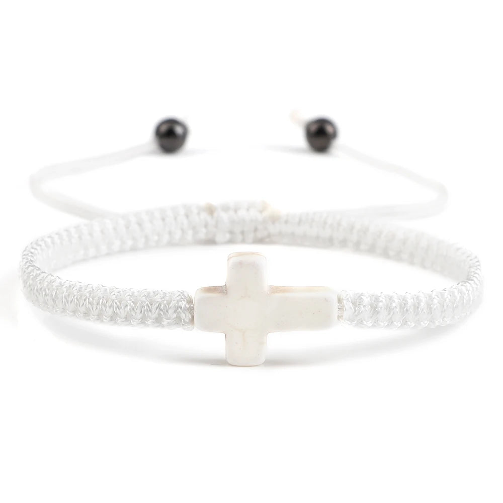 HANDWOVEN JESUS CROSS BRACELET FOR MEN AND WOMEN