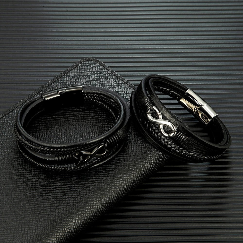 INFINITY LEATHER BRACELET