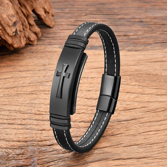 MEN'S BRACELET WITH CROSS