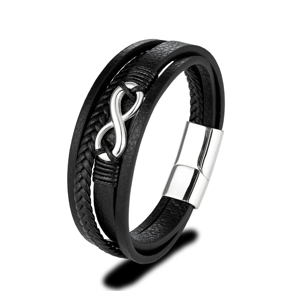 INFINITY LEATHER BRACELET