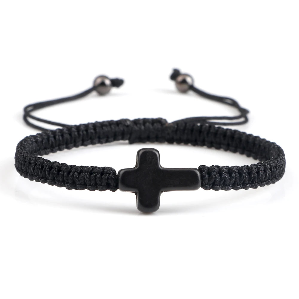 HANDWOVEN JESUS CROSS BRACELET FOR MEN AND WOMEN