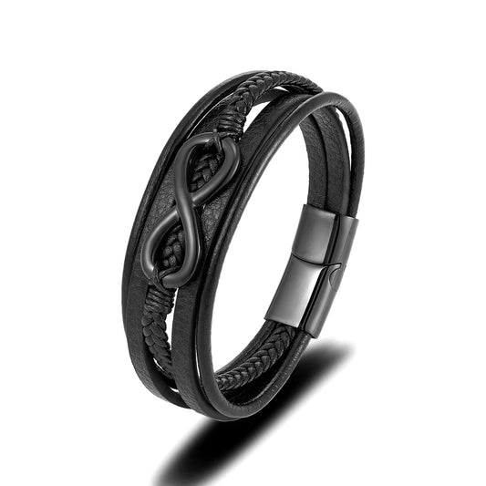 INFINITY LEATHER BRACELET