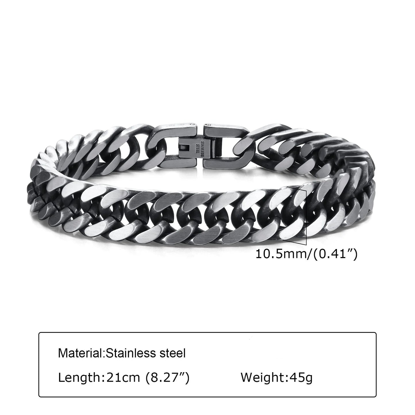 STAINLESS STEEL BRACELET - 10.5mm and 8.5mm