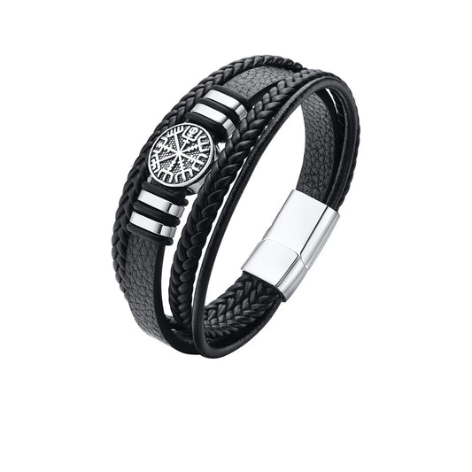 NORSE VIKING LEATHER BRACELET