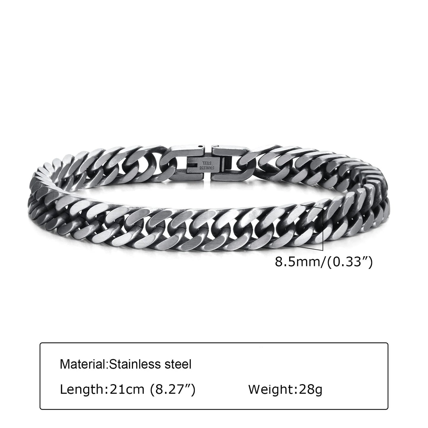 STAINLESS STEEL BRACELET - 10.5mm and 8.5mm
