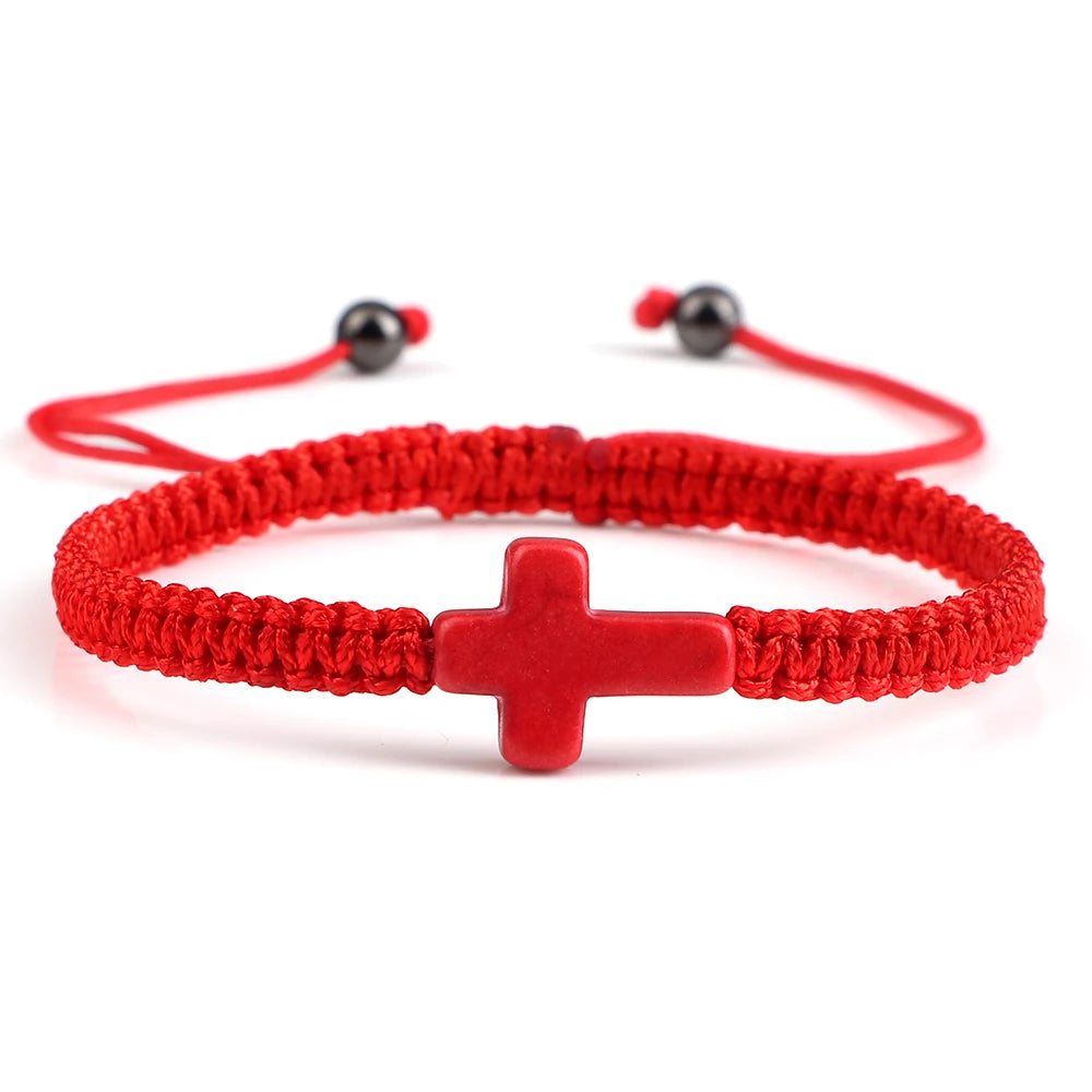 HANDWOVEN JESUS CROSS BRACELET FOR MEN AND WOMEN