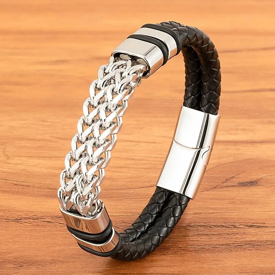 BRAIDED LEATHER BRACELET