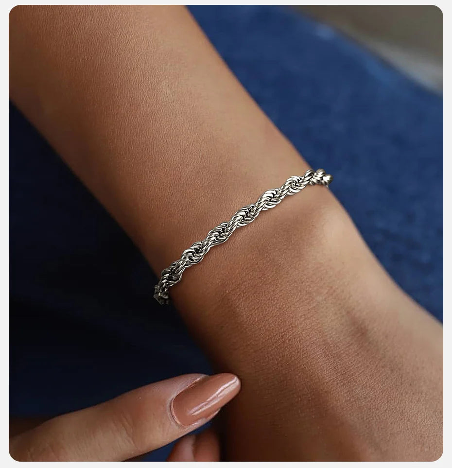 STAINLESS STEEL ROPE CHAIN BRACELET